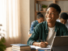 Nigerian student practising exam questions